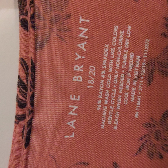 Lane Bryant Pink Floral Dolman Sleeve Top Plus Size 18/20 - Picture 2 of 5